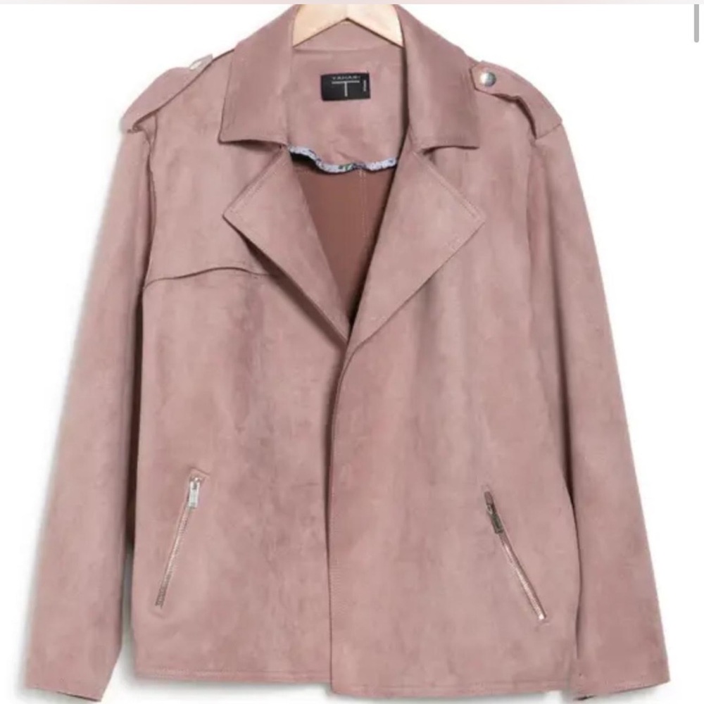 Women's Suede Jacket - Mauve